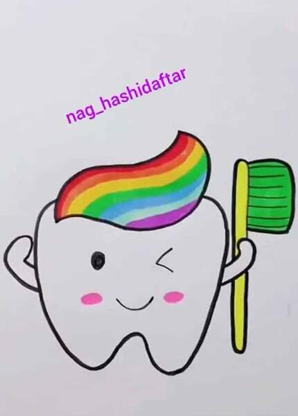 عکس نقاشی کیوت و ساده