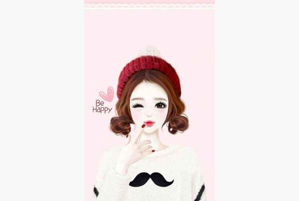 عکس کیوت صورتی دختر