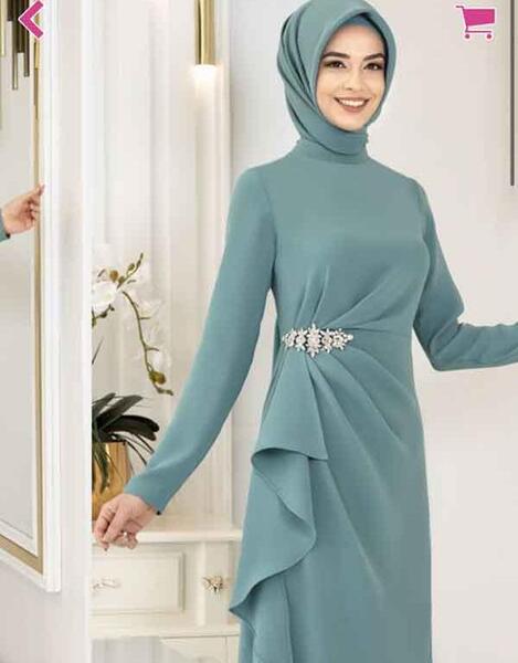 عکس لباس مجلسی شیک با پارچه گلدار