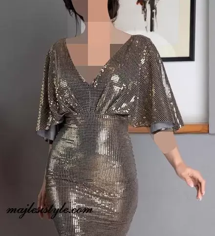 عکس مدل لباس مجلسی دخترانه شیک لمه کوتاه