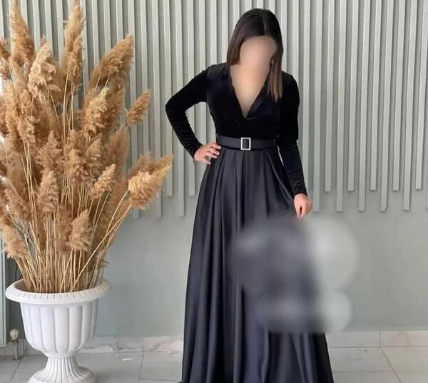 عکس لباس مجلسی شیک مخمل بلند