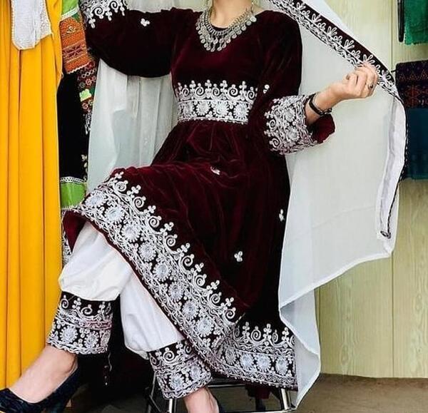 عکس مدل لباس مجلسی زنانه افغانی