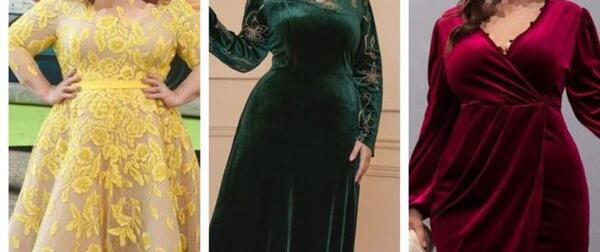 عکس لباس مجلسی زنانه مناسب افراد چاق