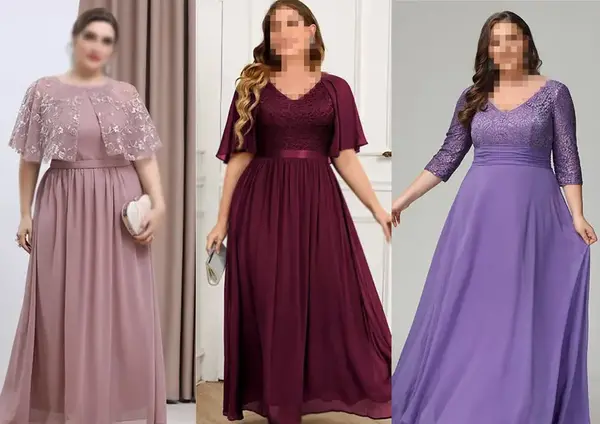 عکس لباس مجلسی زنانه شیک برای افراد چاق