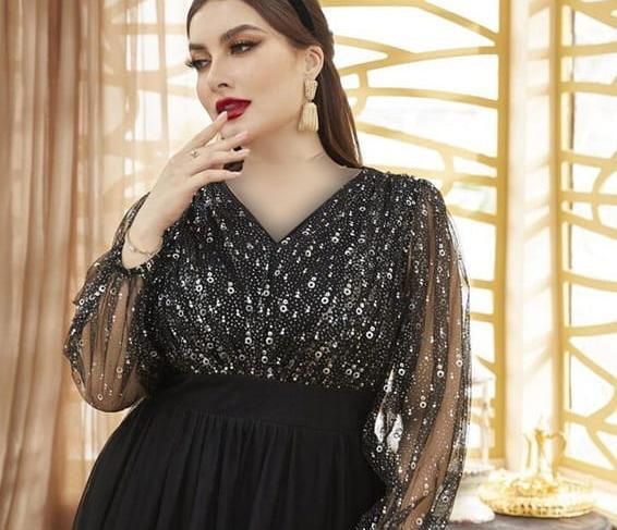 عکس لباس مجلسی زنانه کوتاه برای افراد چاق