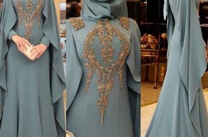 عکس مدل لباس مجلسی زنانه با حجاب