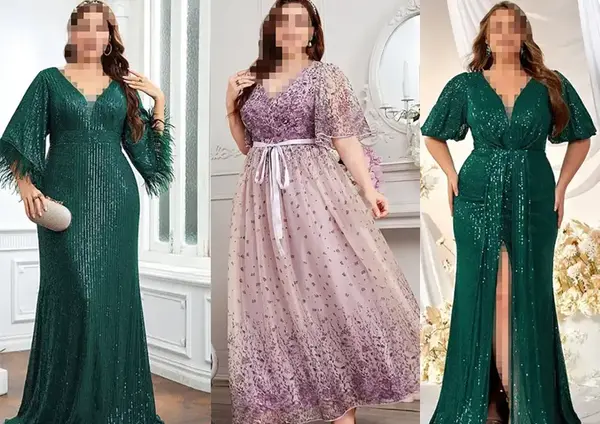 عکس مدل لباس مجلسی زنانه بلند لمه