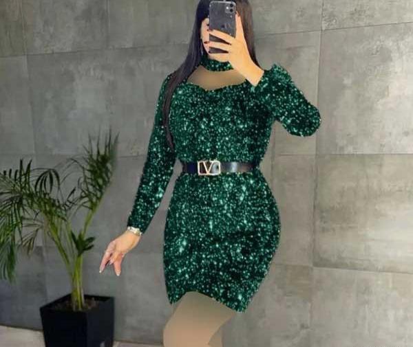 عکس مدل لباس مجلسی زنانه پولکی