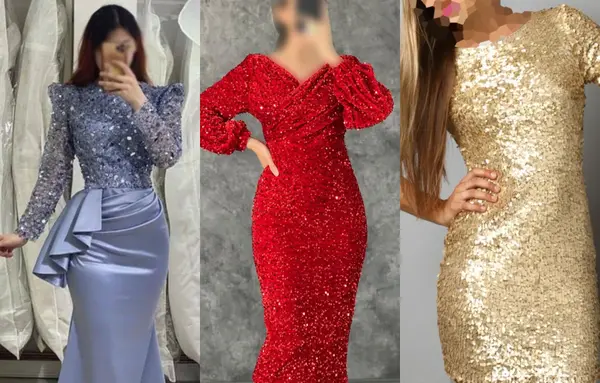 عکس لباس مجلسی زنانه جدید پولکی