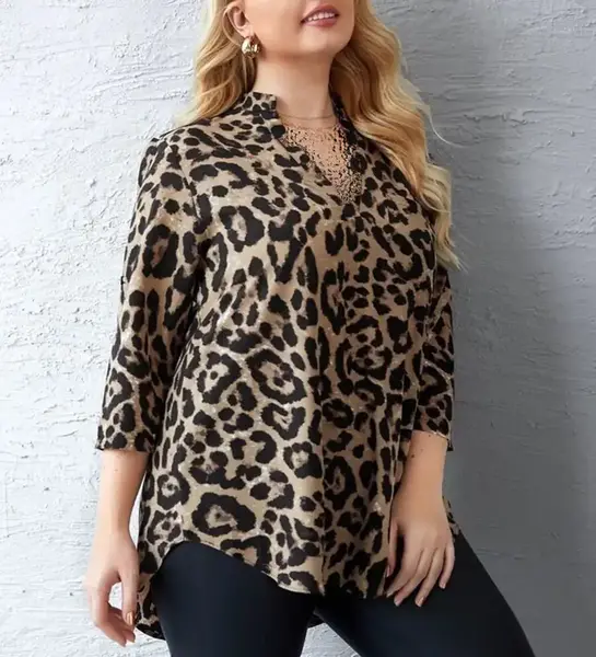 عکس لباس مجلسی زنانه با پارچه پلنگی