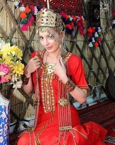 عکس لباس مجلسی زنانه ترکمن