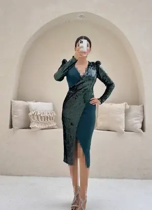 عکس لباس مجلسی زنانه تا زیر زانو