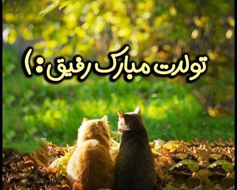 عکس متن دار تولدت مبارک رفیق