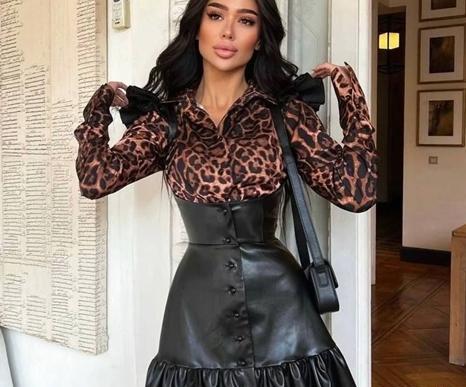 عکس مدل لباس مجلسی زنانه چرم