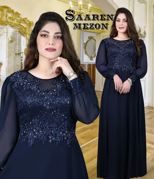 عکس خرید اینترنتی لباس مجلسی زنانه سایز بزرگ