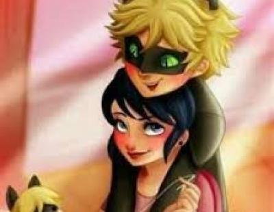 عکس عاشقانه مرینت و گربه سیاه