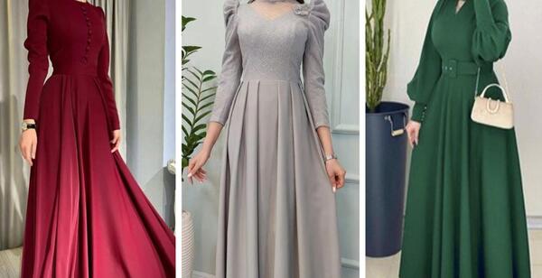 عکس لباس مجلسی زنانه ساده و پوشیده