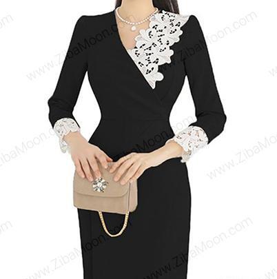 عکس لباس مجلسی زنانه سفید مشکی