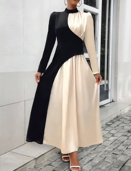 عکس لباس مجلسی زنانه سفید مشکی
