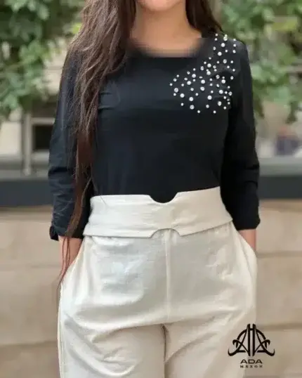 عکس لباس مجلسی زنانه سفید مشکی