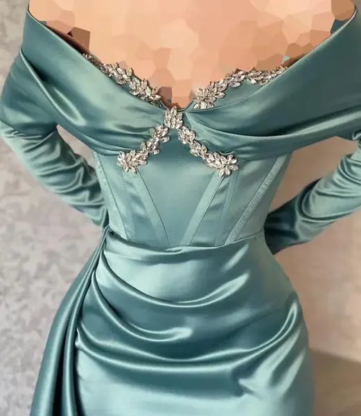 عکس لباس مجلسی زنانه ساتن آمریکایی