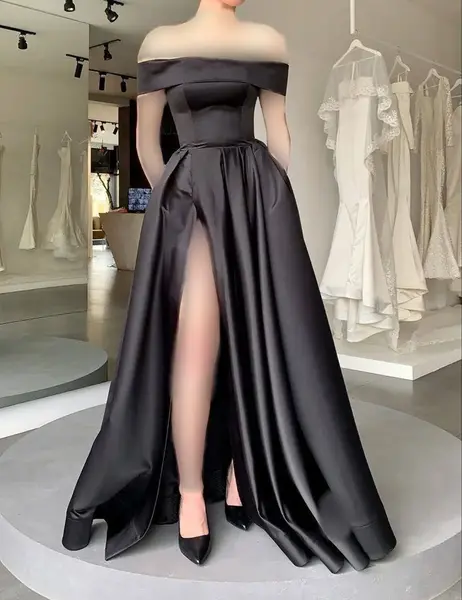 عکس لباس مجلسی زنانه ساتن آمریکایی