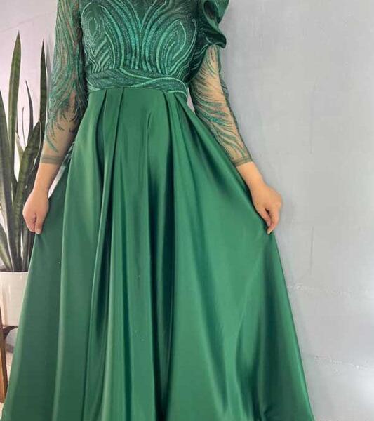 عکس مدل لباس مجلسی زنانه با پارچه ساتن