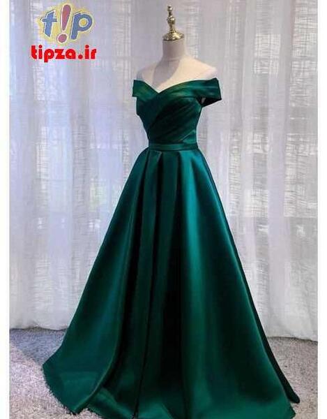 عکس مدل لباس مجلسی زنانه با پارچه ساتن