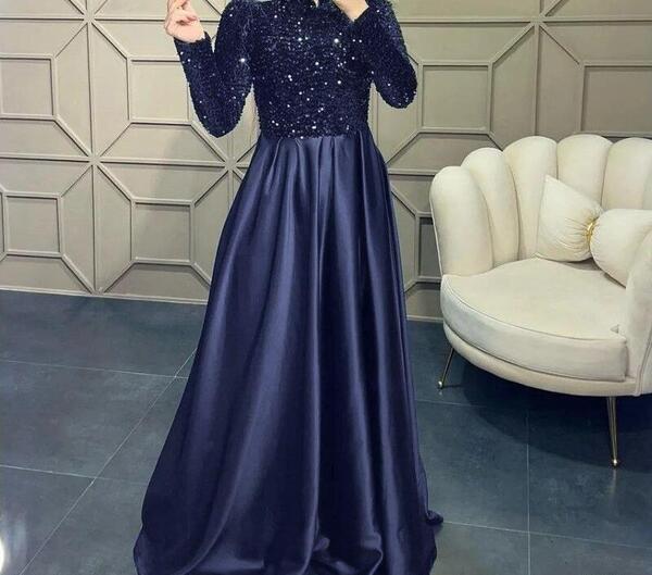 عکس مدل لباس مجلسی زنانه ساتن آمریکایی