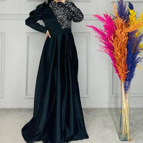 عکس مدل لباس مجلسی زنانه ساتن جدید