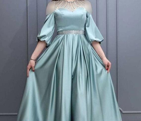 عکس لباس مجلسی زنانه با ساتن