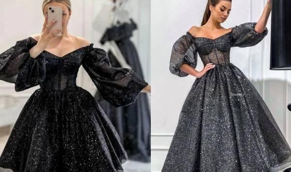 عکس لباس مجلسی زنانه عروسکی بلند