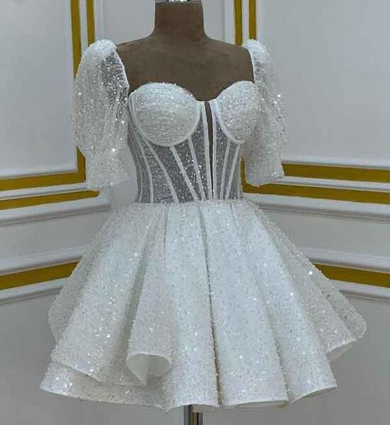 عکس لباس مجلسی زنانه عروسکی کوتاه