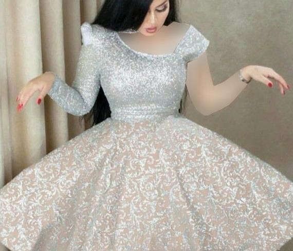 عکس لباس مجلسی کوتاه عروسکی پفی