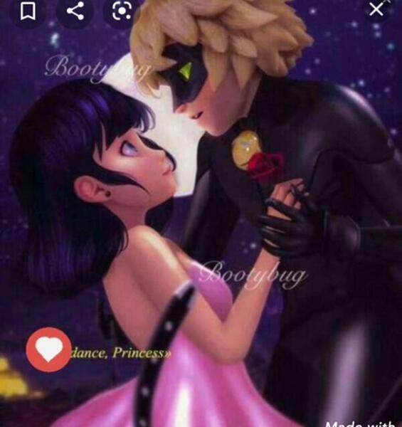 عکس مرینت و آدرین عاشقانه بوسه