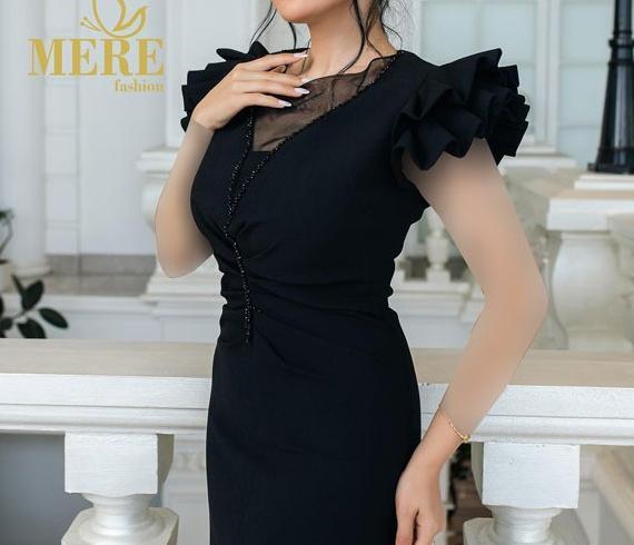 عکس لباس مجلسی کوتاه آستین دار شیک