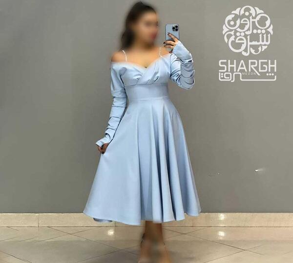عکس لباس مجلسی ابی کوتاه عروسکی