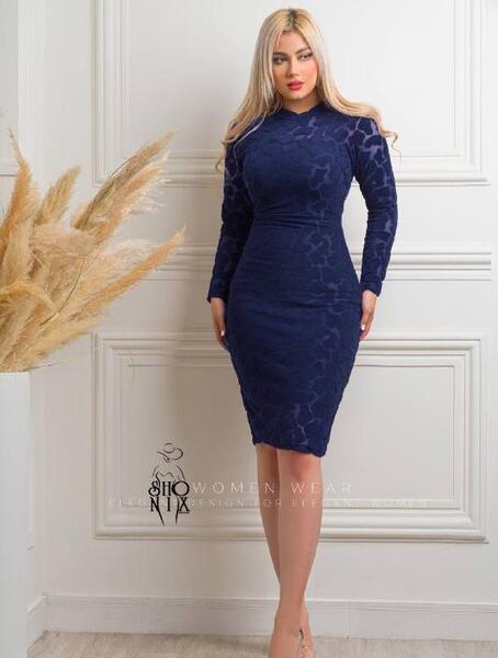 عکس مدل لباس مجلسی کوتاه ابی کاربنی