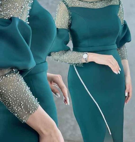 عکس مدل لباس مجلسی کوتاه ابی کاربنی