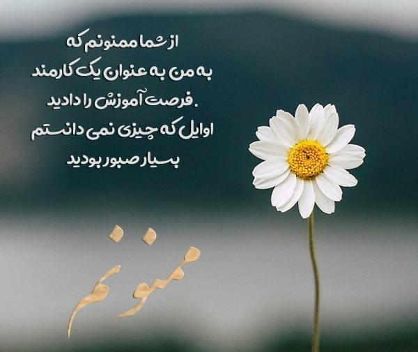 عکس متن زیبا برای تشکر از مدیر گروه واتساپ