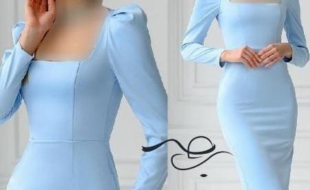 عکس لباس مجلسی کوتاه و آستین بلند