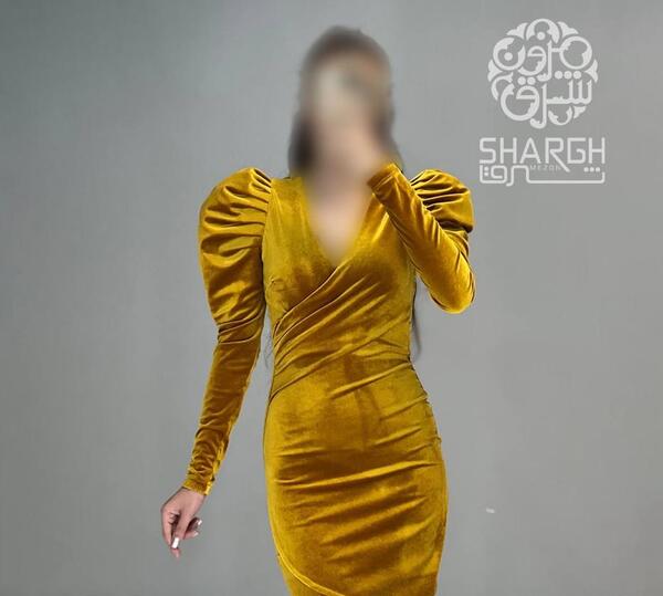 عکس مدل لباس مجلسی کوتاه آستین پفی