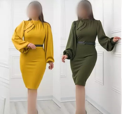عکس لباس مجلسی دخترانه کوتاه آستین پفی