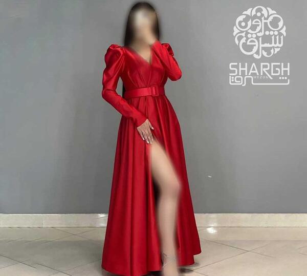 عکس لباس مجلسی کوتاه با آستین پفی