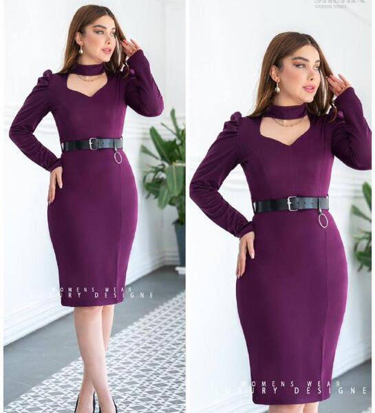 عکس لباس مجلسی کوتاه رنگ بنفش