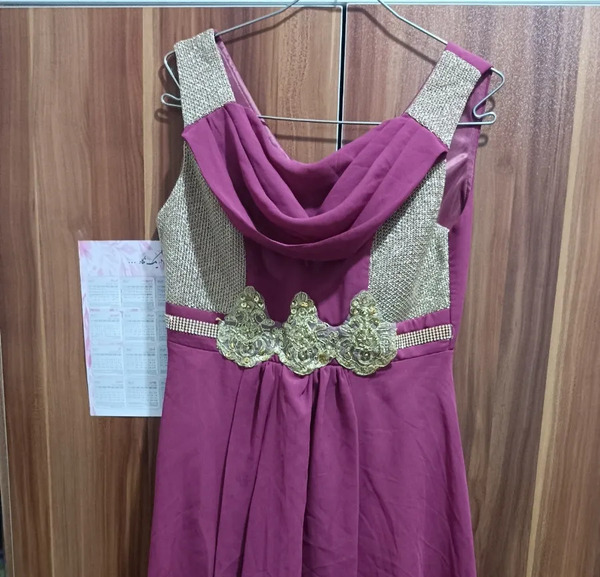 عکس لباس مجلسی کوتاه رنگ بنفش