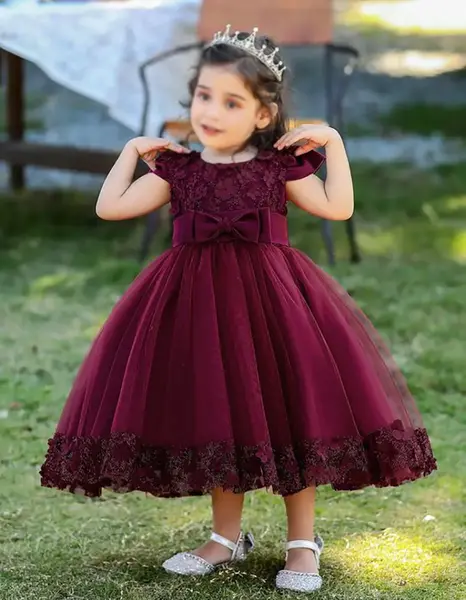 عکس مدل لباس مجلسی کوتاه پف دار دخترانه