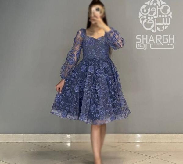 عکس مدل لباس مجلسی کوتاه حریر