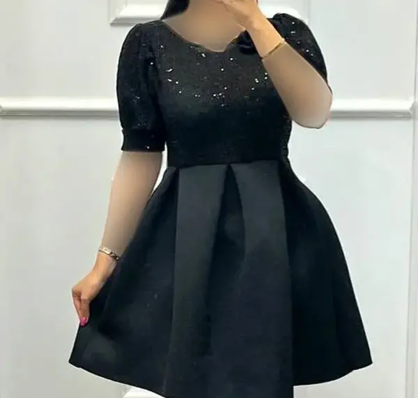 عکس خرید لباس مجلسی کوتاه عروسکی