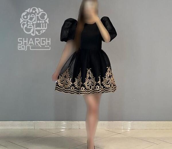 عکس خرید لباس مجلسی کوتاه مشکی
